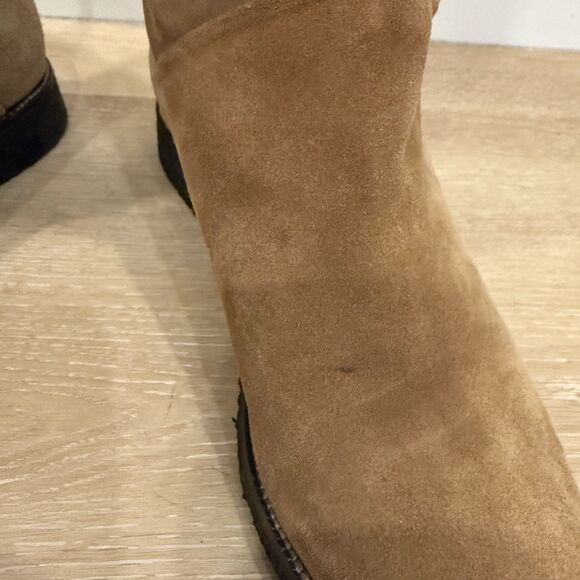 KORS Michael Kors Flat Tan Suede Pull-On Knee-High Boots Sz 6 - Picture 9 of 12